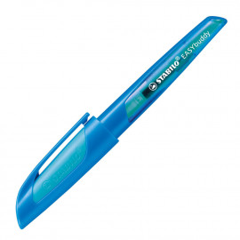 Schulfüller mit Anfänger-Feder A - STABILO EASYbuddy in dunkelblau/hellblau - Schreibfarbe blau (lös