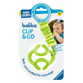 Ravensburger 4592 baliba Clip & Go - Flexibler Ball mit Befestigung für Greif- und Beißspaß unterwegs - Baby Spielzeug