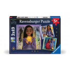 Ravensburger Kinderpuzzle 05702 - Disney Wish - 3x49 Teile Disney Wish Puzzle für Kinder ab 5 Jahren