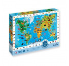 Tierweltkarte 100 XL Teile Puzzle