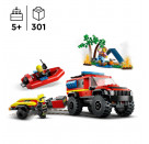 LEGO® City 60412 Feuerwehrgeländewagen mit Rettungsboot