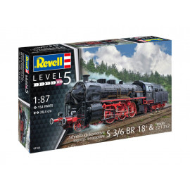 Schnellzuglokomotive S3/6 BR18(5) mit Tender 2‘2’T, Revell Modellbausatz