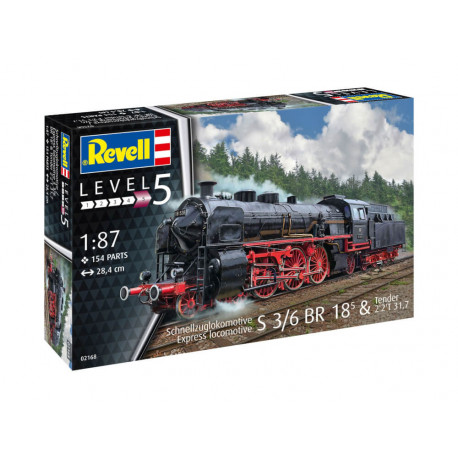 Schnellzuglokomotive S3/6 BR18(5) mit Tender 2‘2’T, Revell Modellbausatz