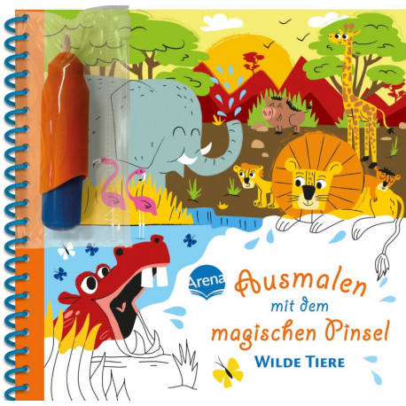 Ausmalen mit dem magischen Pinsel – Wilde Tiere