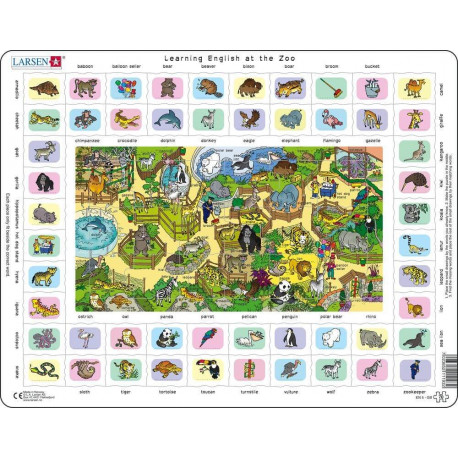 Puzzle - Learning English (5) at the Zoo