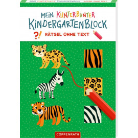 Mein k. Kindergartenblock: Rätsel ohne Text (Lieblingstiere)