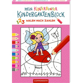 Mein k. Kindergartenblock: Malen nach Zahlen (Zauberwald)