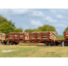 Märklin 47154 - H0 Rungenwagen-Set Holztransport