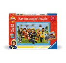 Ravensburger Kinderpuzzle 12001031 - Die Rettung naht -  2x12 Teile Fireman Sam Puzzle für Kinder ab 3 Jahren