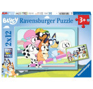 Ravensburger Kinderpuzzle 05693 - Spaß mit Bluey -  2x12 Teile Bluey Puzzle für Kinder ab 3 Jahren