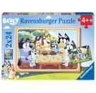 Ravensburger Kinderpuzzle 05711 - Auf gehts! -  2x24 Teile Bluey Puzzle für Kinder ab 4 Jahren