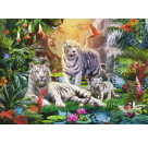 Puzzle Familie der Weißen Tiger 1000 Teile