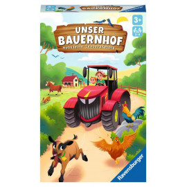 Ravensburger 22408 - Unser Bauernhof, Brettspiel für Kinder ab 3 Jahren, Würfel- und Sammelspiel für 2-4 Spieler