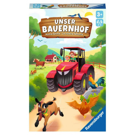 Ravensburger 22408 - Unser Bauernhof, Brettspiel für Kinder ab 3 Jahren, Würfel- und Sammelspiel für 2-4 Spieler