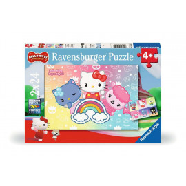 Ravensburger Kinderpuzzle 12001034 - Hello Kitty -  2x24 Teile Hello Kitty Puzzle für Kinder ab 4 Jahren