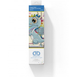 DIAMOND DOTZ® Original Diamond Painting Set Drache Dragon Skate 23 x 25 cm, 3.272 Diamant Mosaiksteine, Kreativset