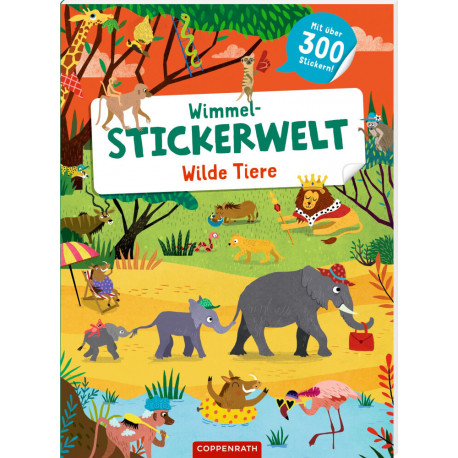 Wimmel-Stickerwelt: Wilde Tiere