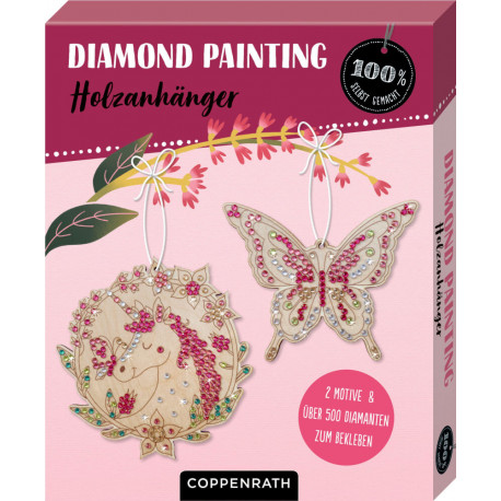 Holzanhänger Diamond Painting (100% selbst gem.), sort.