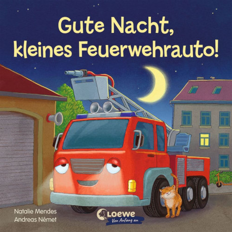 Gute Nacht, kleines Feuerwehrauto!