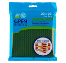Open Bricks Baseplate 20x20 olive green, 4 Stück