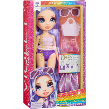 Rainbow High Swim & Style Fashion Doll- Violet (Purple)