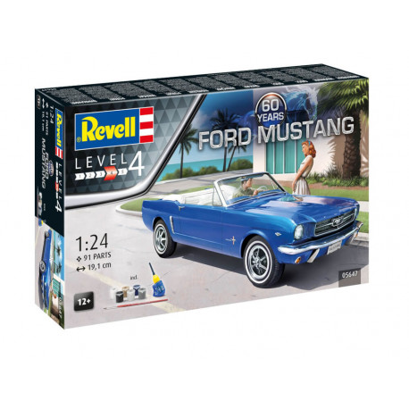 Geschenkset 60th Anniversary of Ford Mustang , Revell Modellbausatz mit Basiszubehör