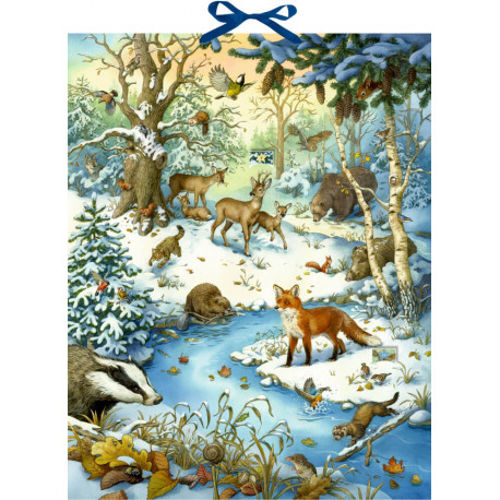 Die Tiere im Winterwald und ..., Zettel-Adventskalender