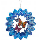 Kinetic Art: Metal Hanging Wind Spinner: 3D Butterflies