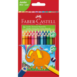 Faber-Castell Buntst. dreikant Jumbo 5.4mm 24er Karton Faber-Castell