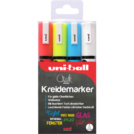 Marker UNI CHALK MARKER PWE-5M 4x