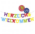 BIRTHDAY FUN Papier-Girlande Herzlich Willkommen