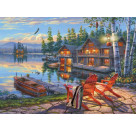 Seeufer am Loon Lake, New York, Puzzle Darrel Bush 1.000 Teile