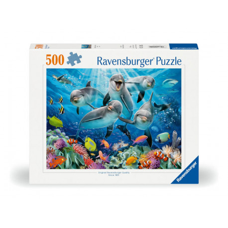 Ravensburger 12000200 Puzzle Delfine im Korallenriff 500 Teile