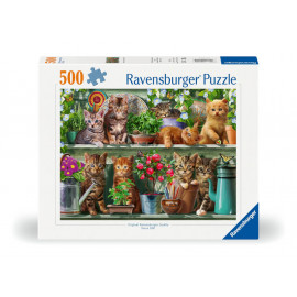 Ravensburger 12000205 Puzzle Katzen im Regal 500 Teile