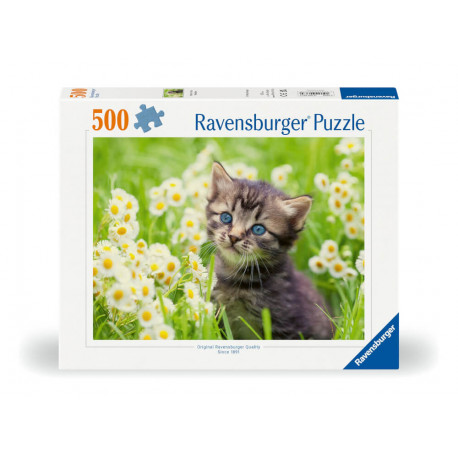 Ravensburger 12000367 Puzzle Kätzchen in der Wiese 500 Teile