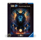 Ravensburger 12000442 Puzzle Leuchtender Wolf 500 Teile