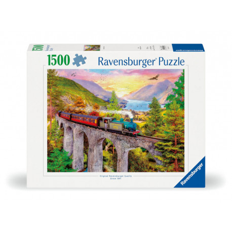 Ravensburger 12000795 Puzzle Zugfahrt im Herbst 1500 Teile