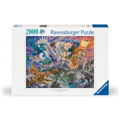 Ravensburger 12000806 Puzzle Auf dem Pegasus durch die Lüfte 2000 Teile