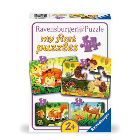 Ravensburger 12000854 Puzzle Kleine Tierfamilien 2/4/6/8 Teile
