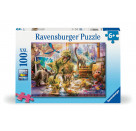 Ravensburger 12000863 Puzzle Dinos im Kinderzimmer 100 Teile XXL