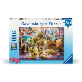 Ravensburger 12000863 Puzzle Dinos im Kinderzimmer 100 Teile XXL