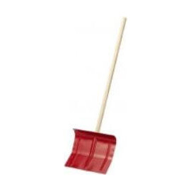 Kinder-Metall-Schneeräumer, rot, Stiel 80 cm