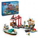 LEGO® City 60422 Hafen mit Frachtschiff