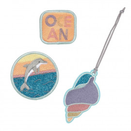 School Patches Set Dolphin Ocean Edition