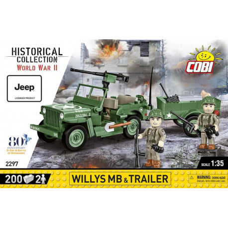 COBI 2297 Willys MB + trailer