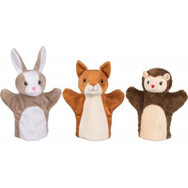 Handpuppen Eichhörnchen, Hase und Igel sortiert (1 Stück)