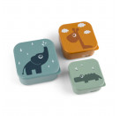 Snackbox-Set 3-er Pack Deer friends Blaue Mix