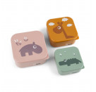 Snackbox-Set 3-er Pack Deer friends Rosa Mix