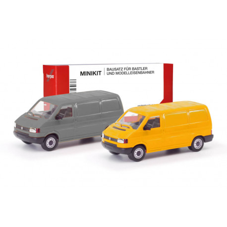 herpa - MiniKit VW T4 Kasten, grau/ginstergelb