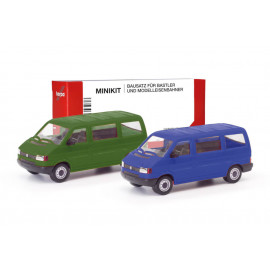 herpa - MiniKit VW T4 Bus, olivgrün/ultramarinblau